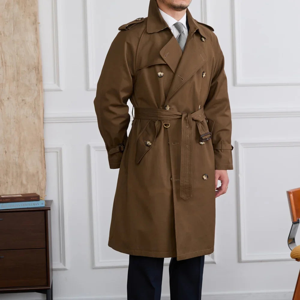 Regents Cotton Blend Double Breasted Trench Coat