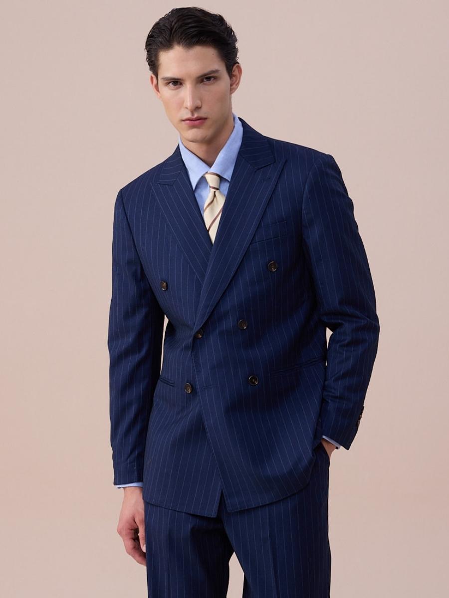 Modena Sartorial Pinstripe Blue Suit