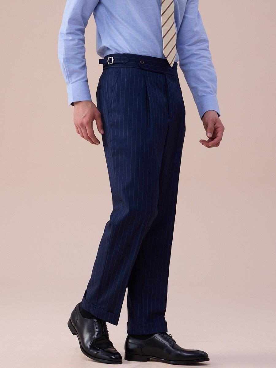 Modena Sartorial Pinstripe Blue Suit