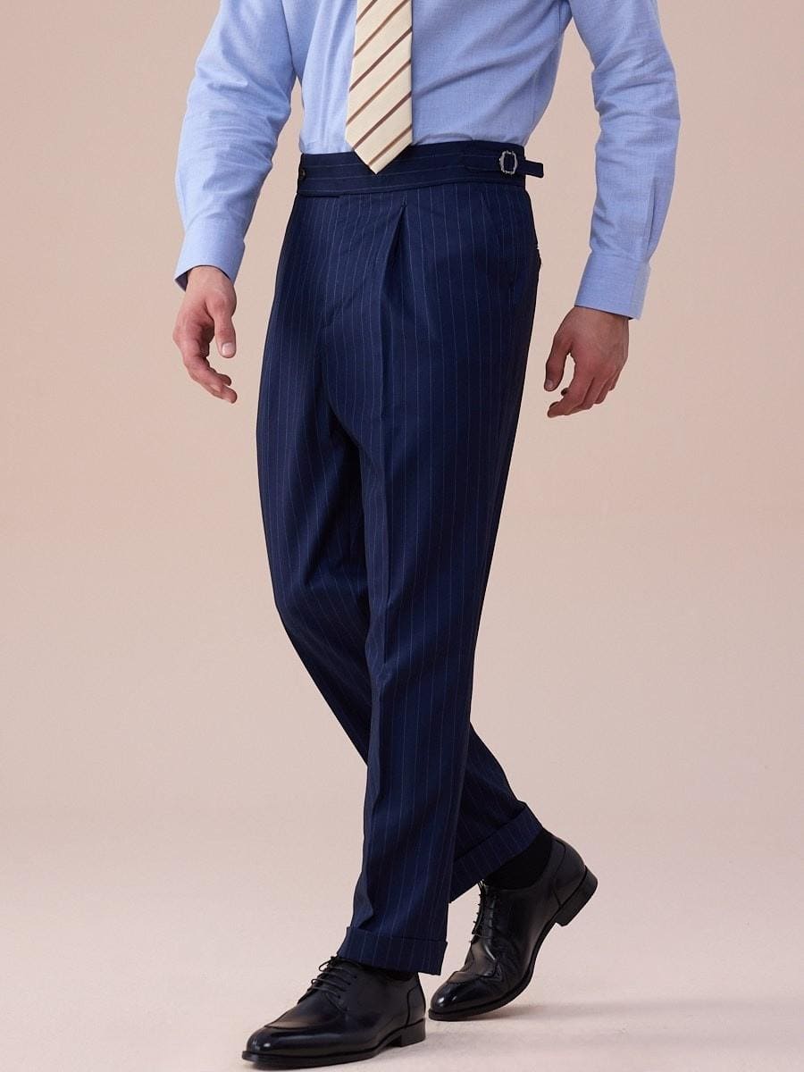 Modena Sartorial Pinstripe Blue Suit