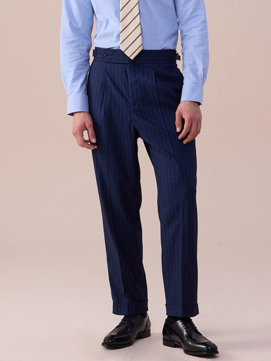 Modena Sartorial Pinstripe Blue Suit