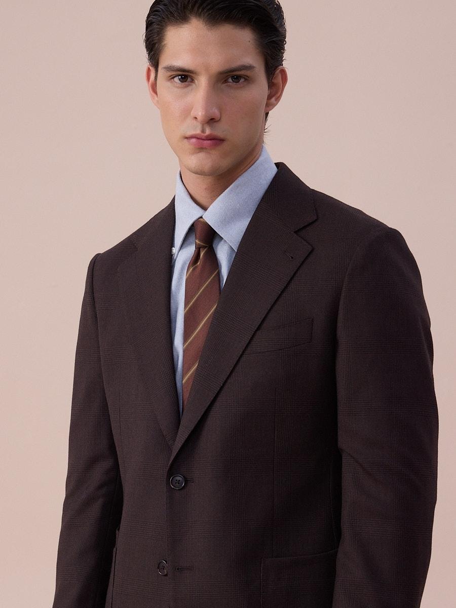 Glen Plaid Tailored Wool Blazer