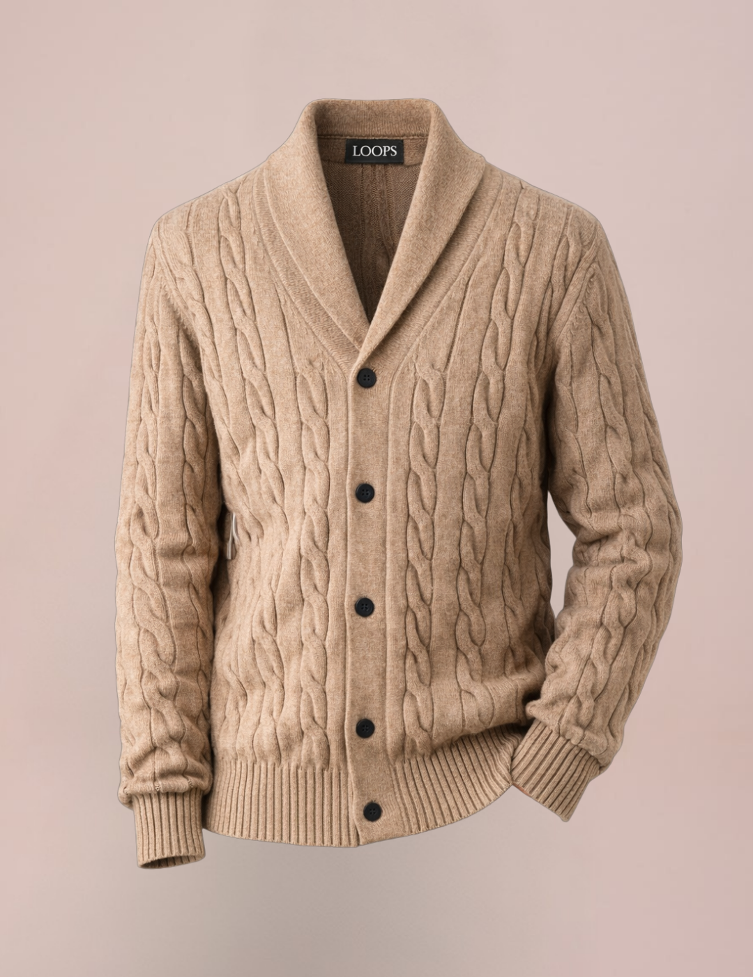 Men's Shawl Collar Knit Cardigan
