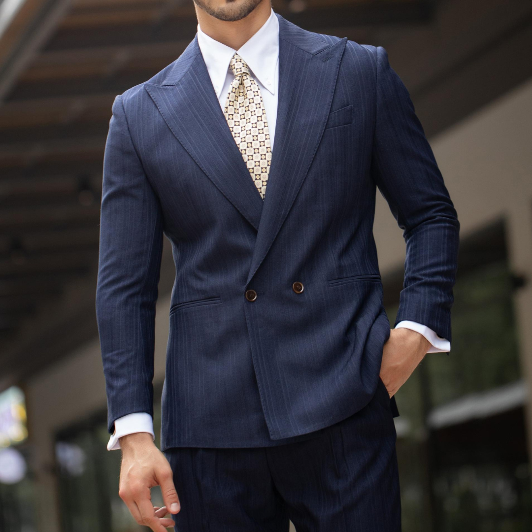 Riviera Linen Double-Breasted Suit