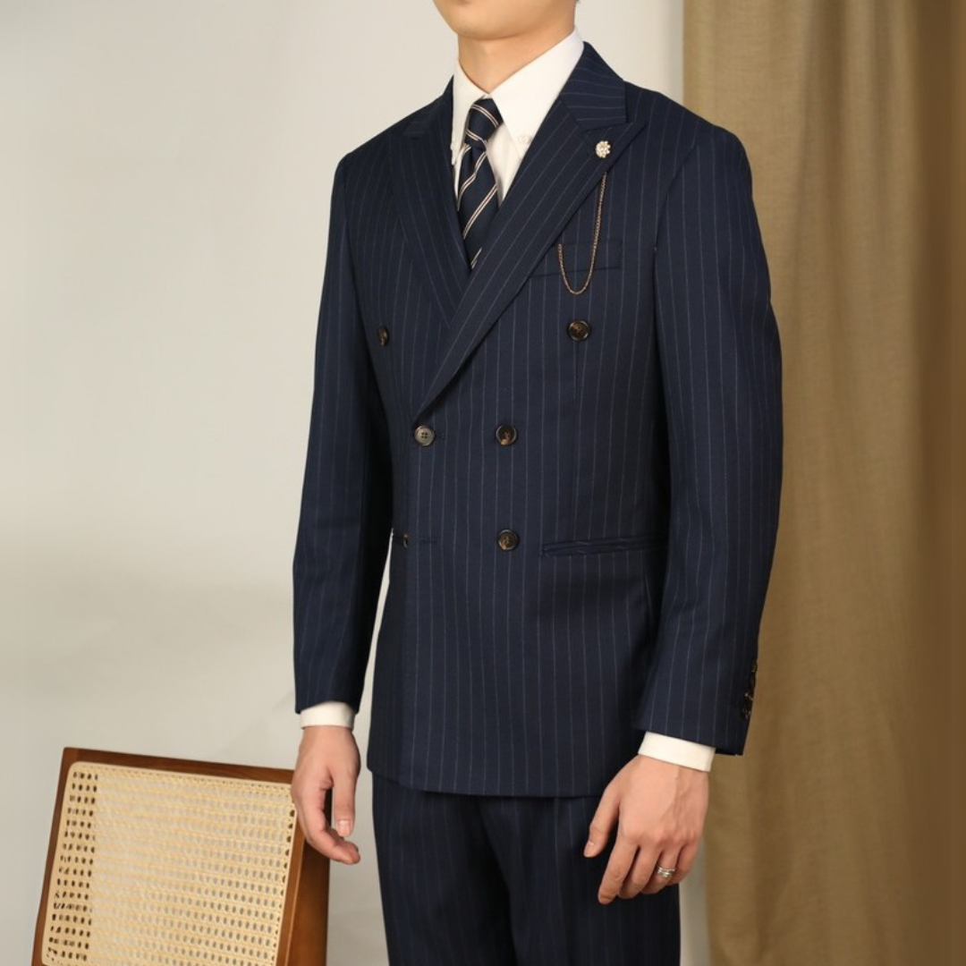Blue Modena Sartoriale Pinstripe Costume