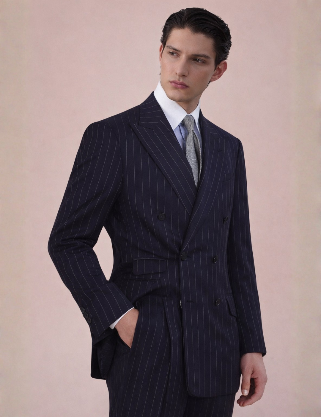 Udine Pinstripe Double-Breasted Suit