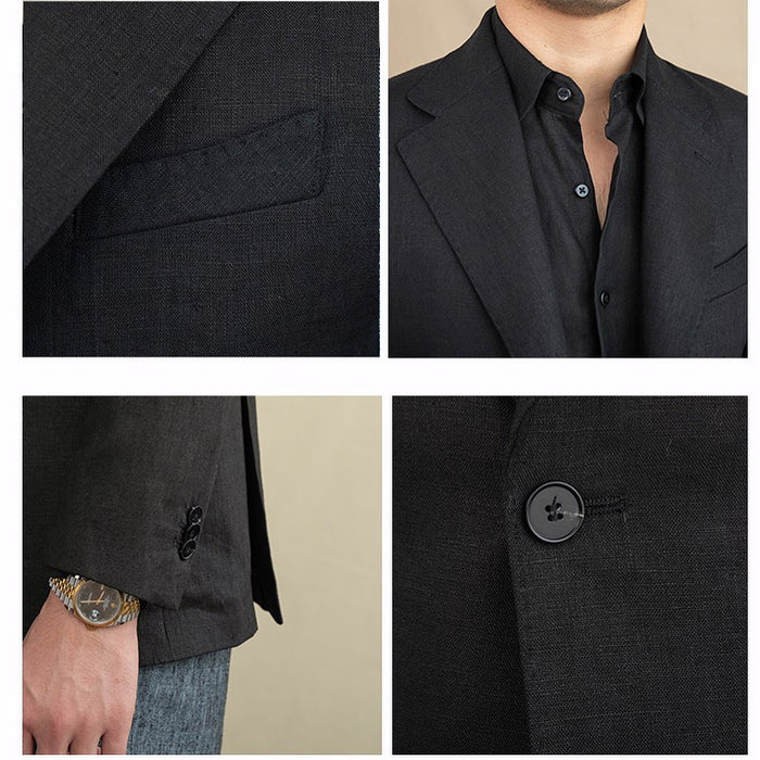 Looped Linen Blazer LS035