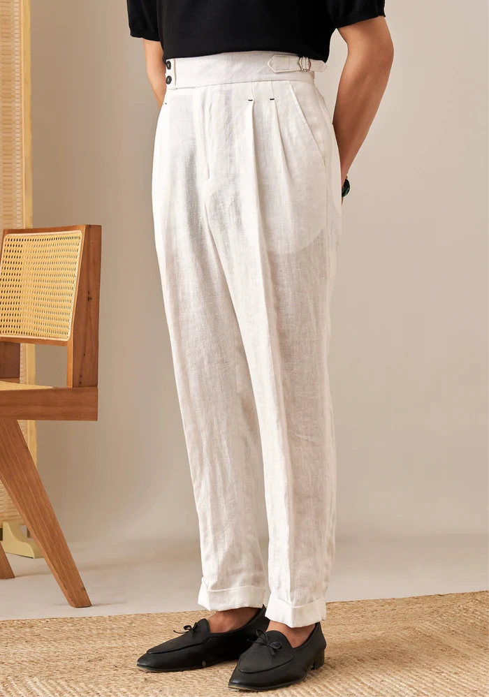 Linen Looped Trousers LS035