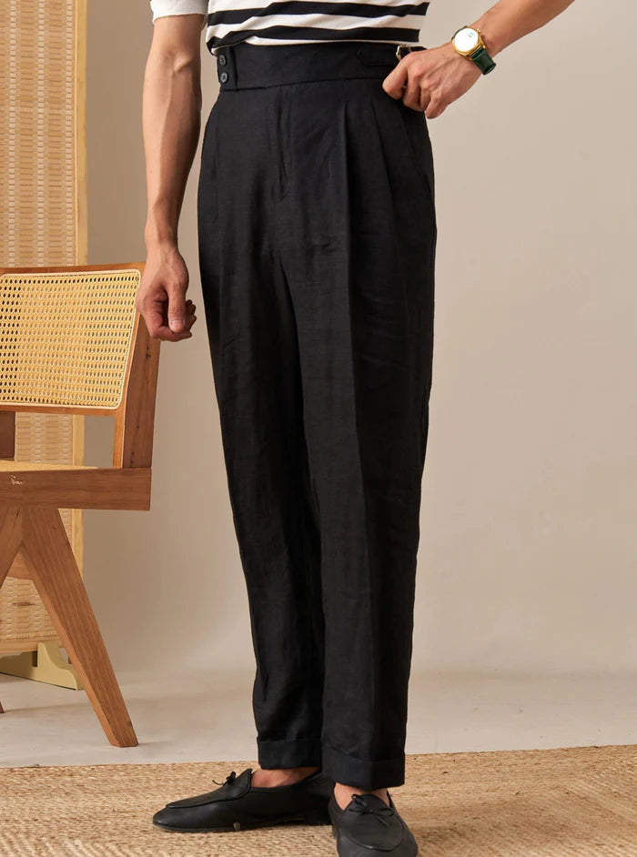 Linen Looped Trousers LS035