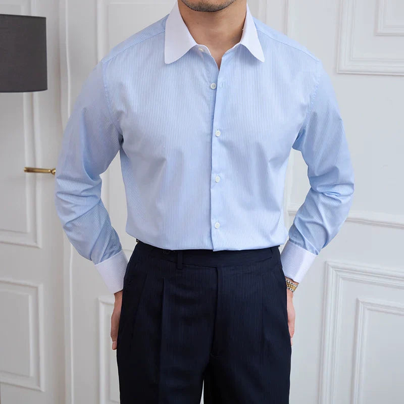 Camisa com punho francês