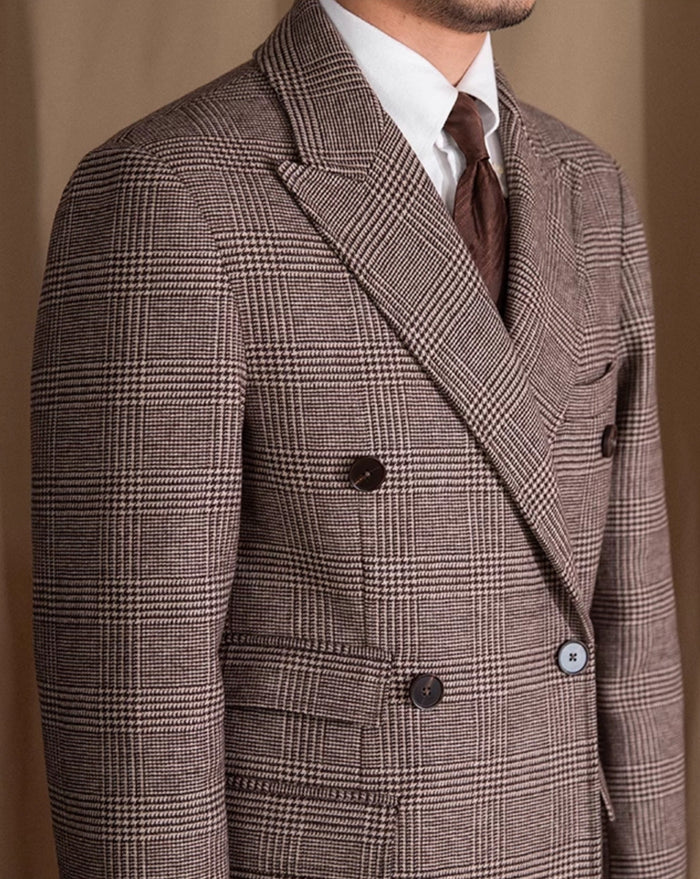 Prince of Wales Double Breasted Overcoat