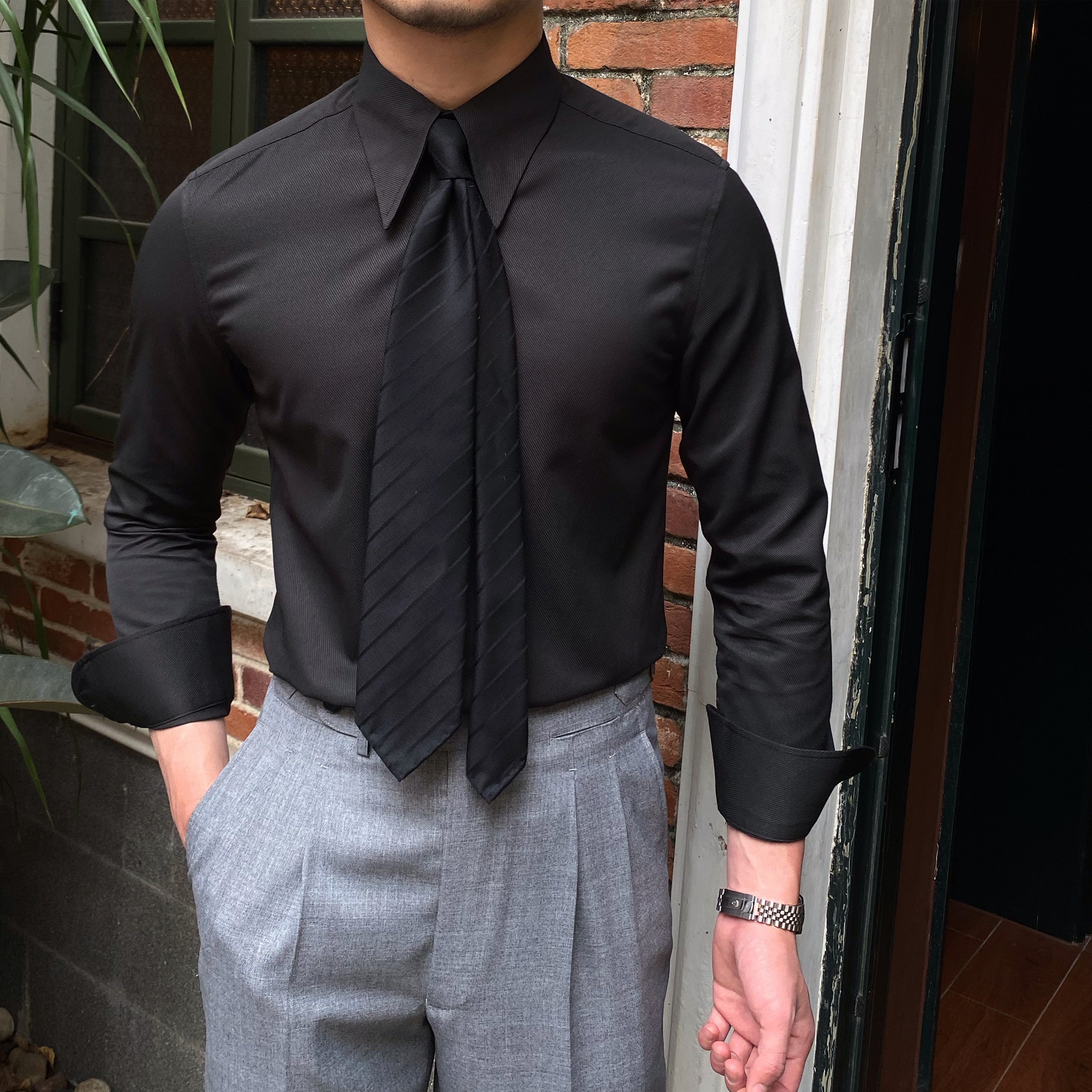 Men's Dress Shirt Looped LS020