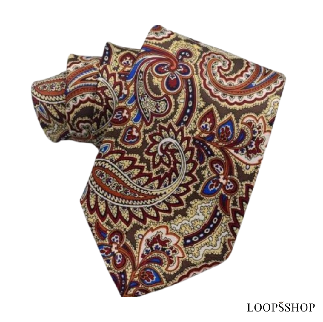 Gravata com estampa paisley