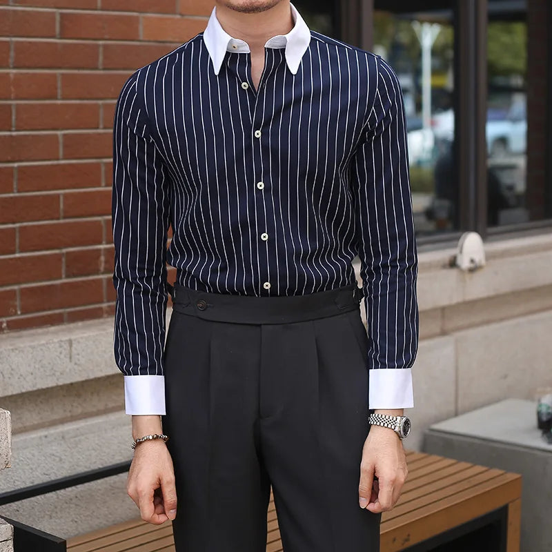 Men's Dress Shirt Looped LS017