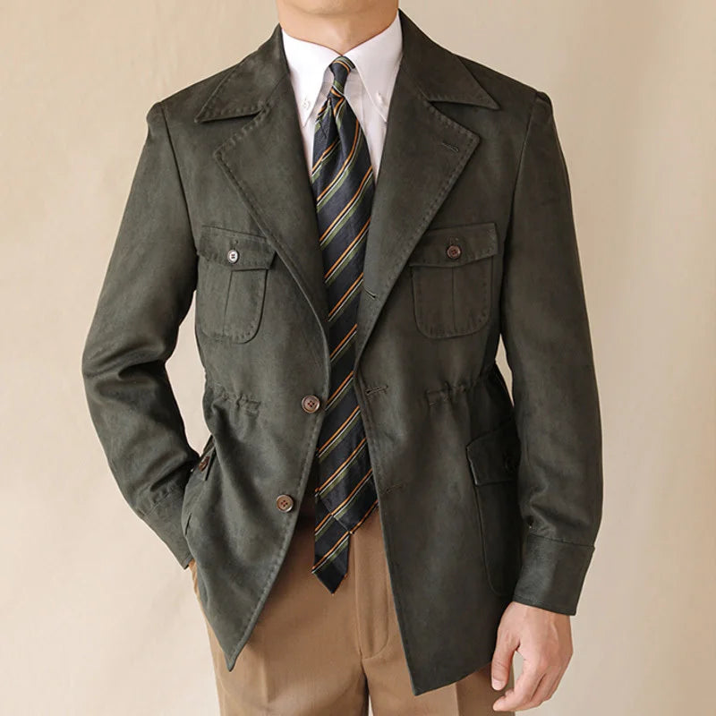 Safari Jacket Lapel Outwear