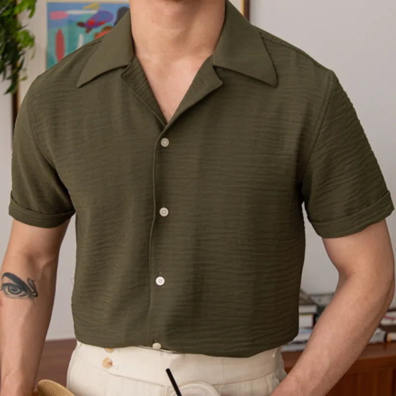 Looped LS037 Cuban Collar Shirt