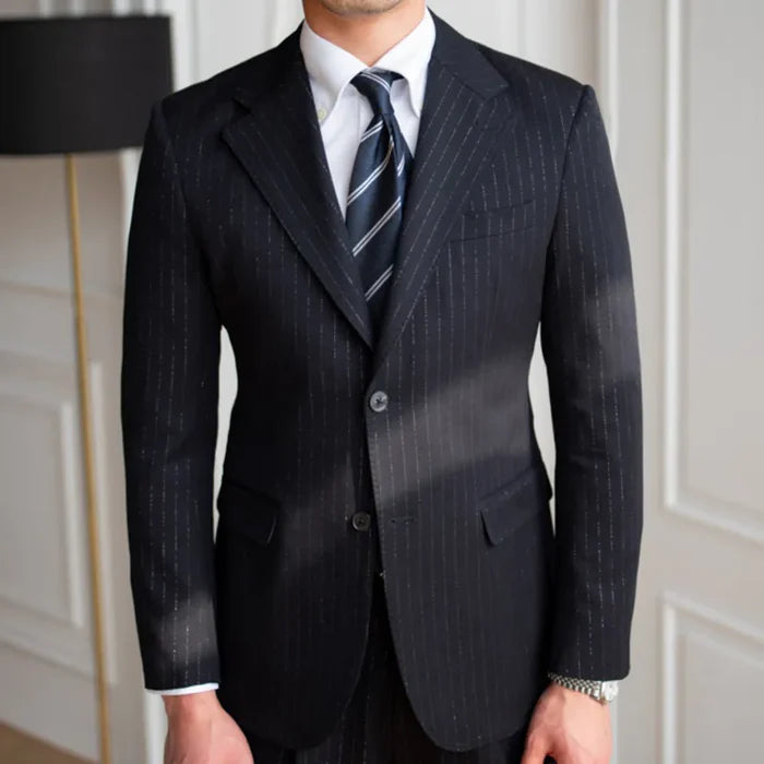 Blazer Masculino risca de giz dois botões LS037