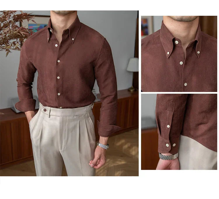 Men's Dress Shirt Looped LS023