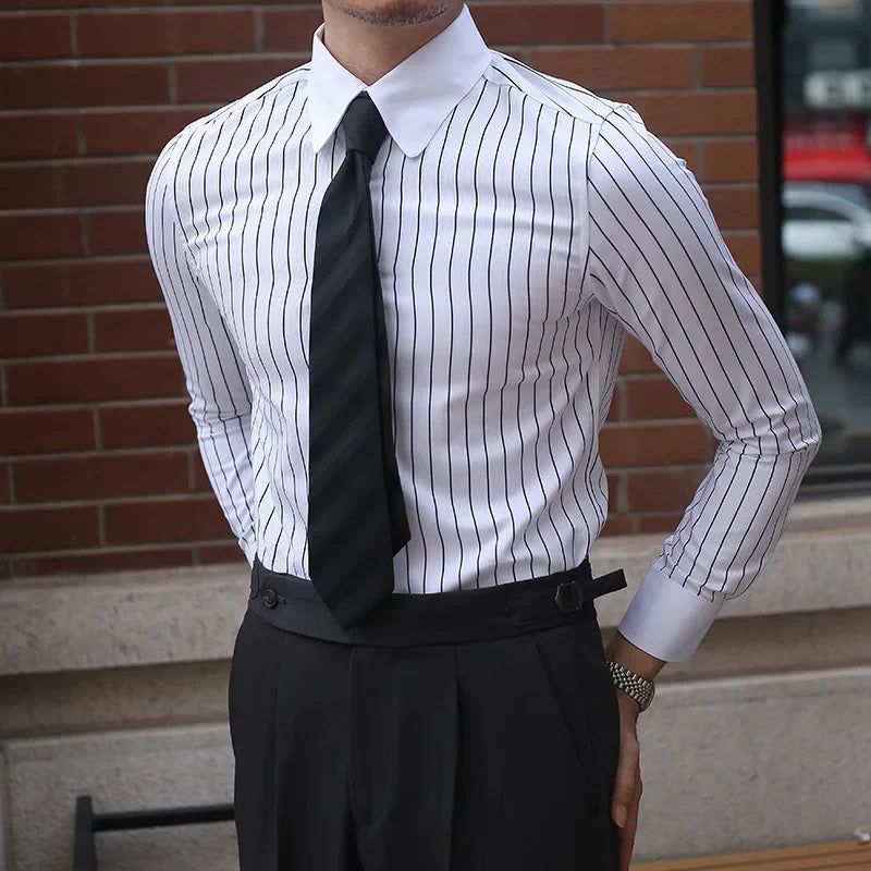 Men's Dress Shirt Looped LS017