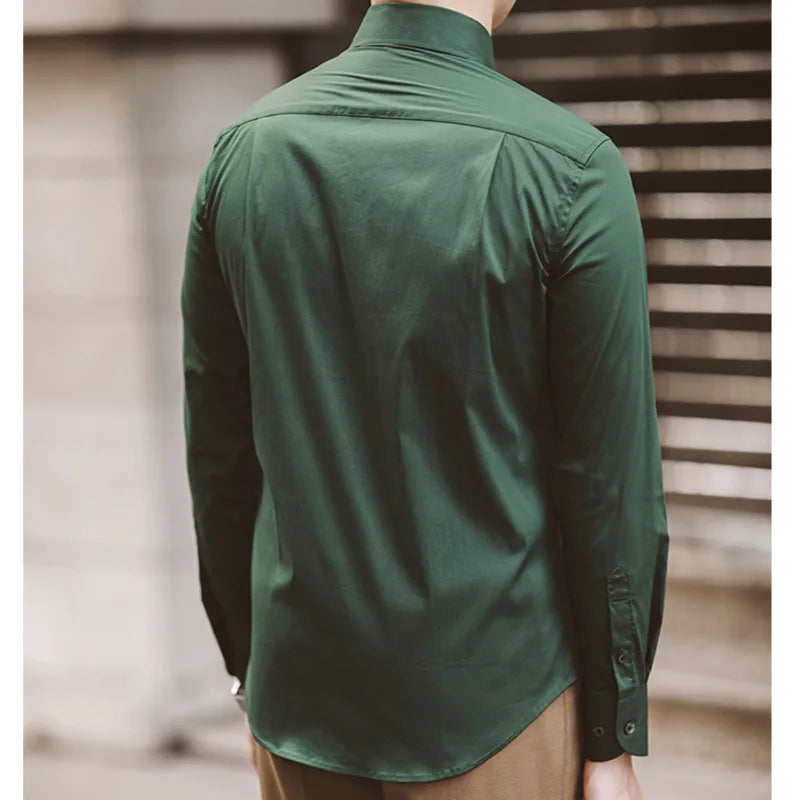 Camisa Social Masculina Colarinho Italiano Looped LS043