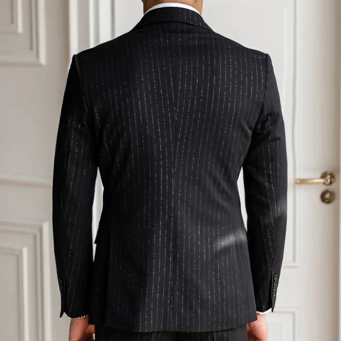 Blazer Masculino risca de giz dois botões LS037