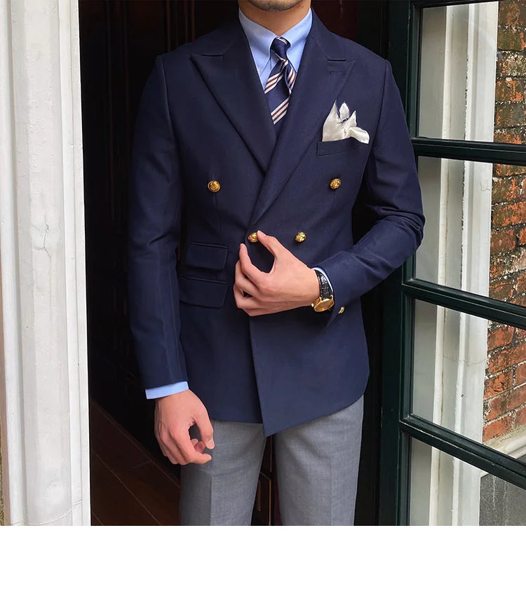 Blazer Slim Masculino Transpassado Looped LS029