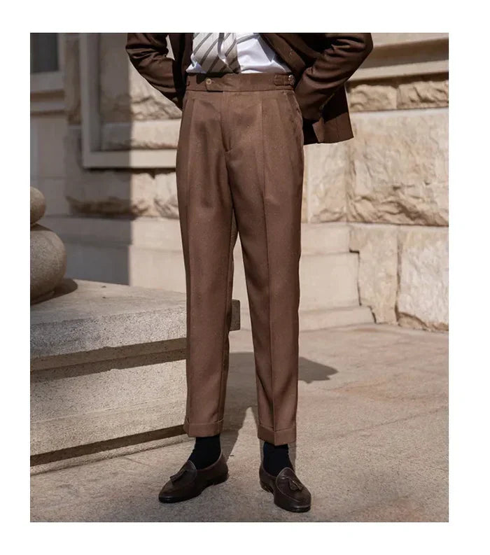 Terno masculino slim fit com sobreposição e detalhe de laço LS006