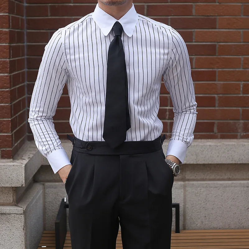 Men's Dress Shirt Looped LS017