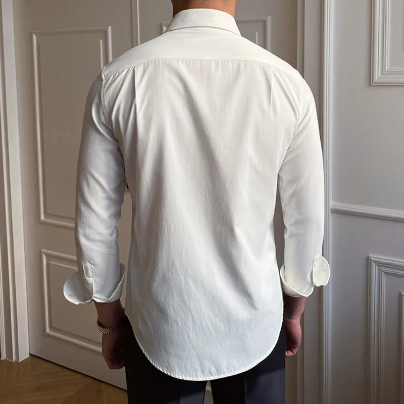 Camisa social masculina com laço LS020