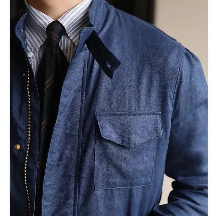 Looped LS001 Men's Linen Parka