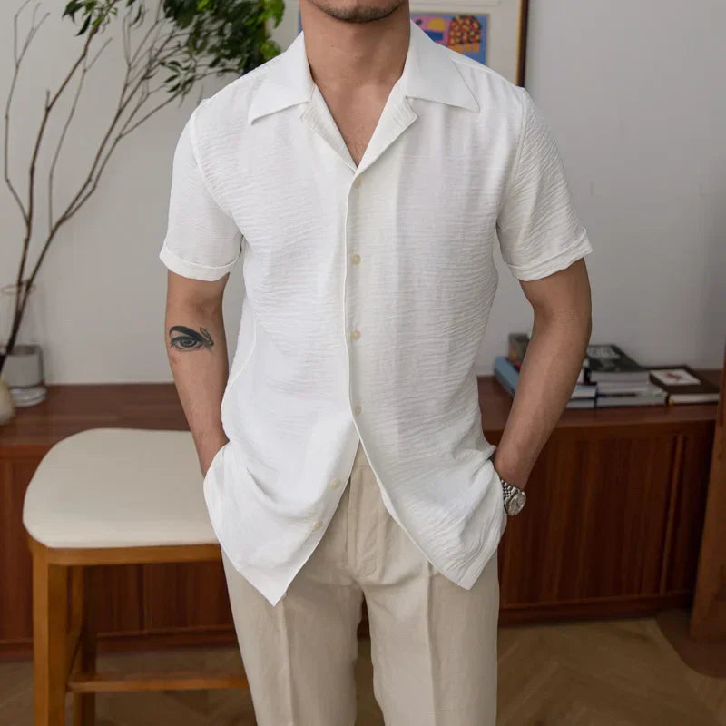 Looped LS037 Cuban Collar Shirt