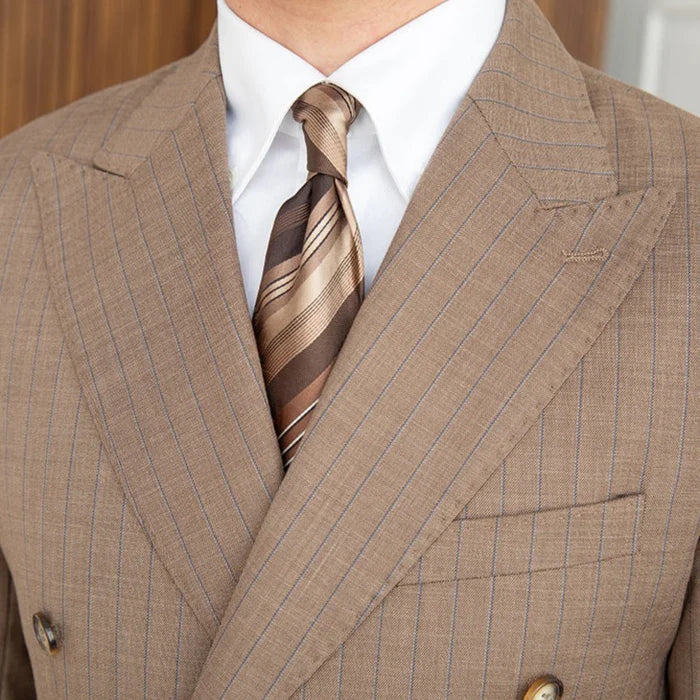 Blazer de abotoamento duplo com laço LS033