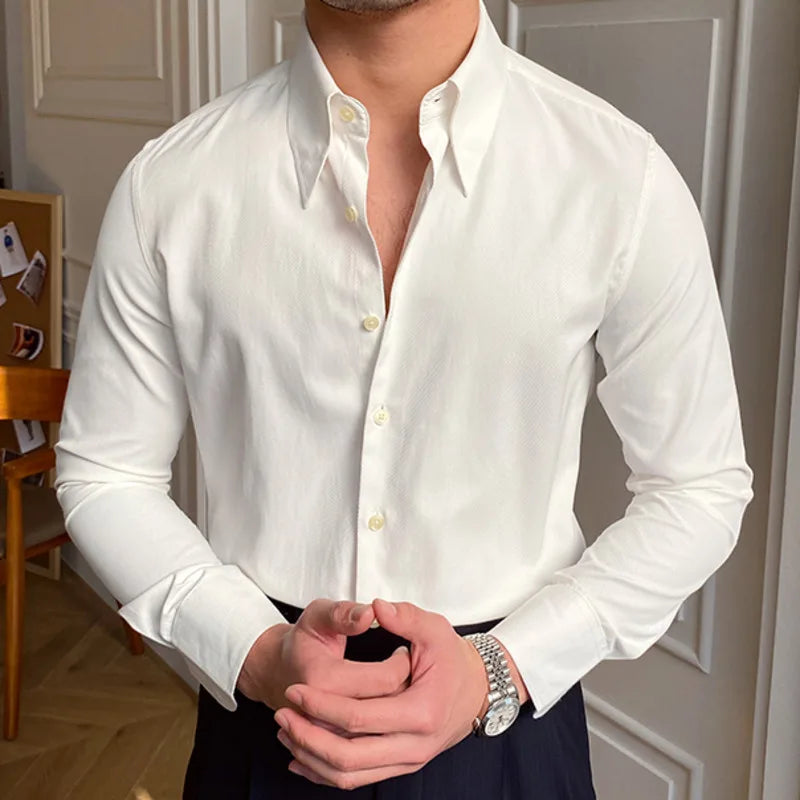 Camisa social masculina com laço LS020