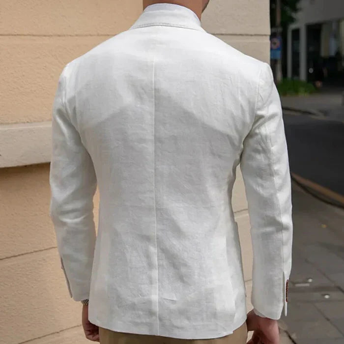 Florence White Linen Blazer