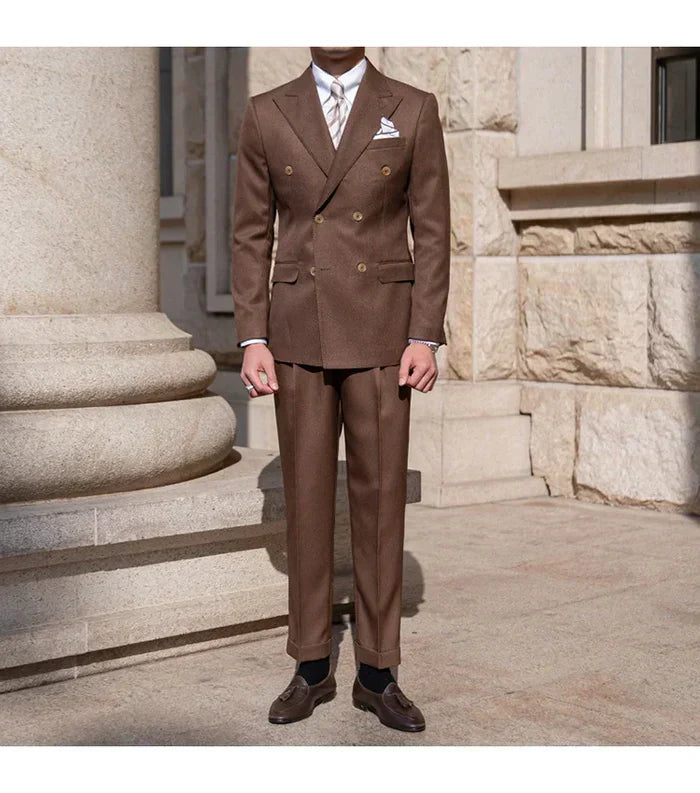 Terno masculino slim fit com sobreposição e detalhe de laço LS006