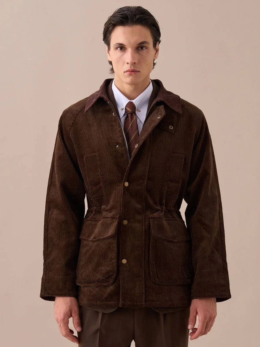 Retro British Corduroy Collar Jacket 100% cotton