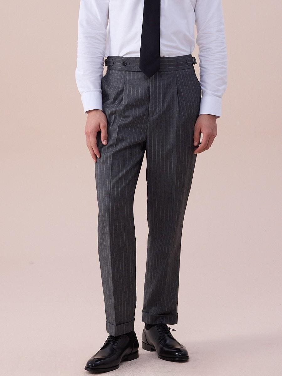 Terno cinza risca de giz Modena Sartorial