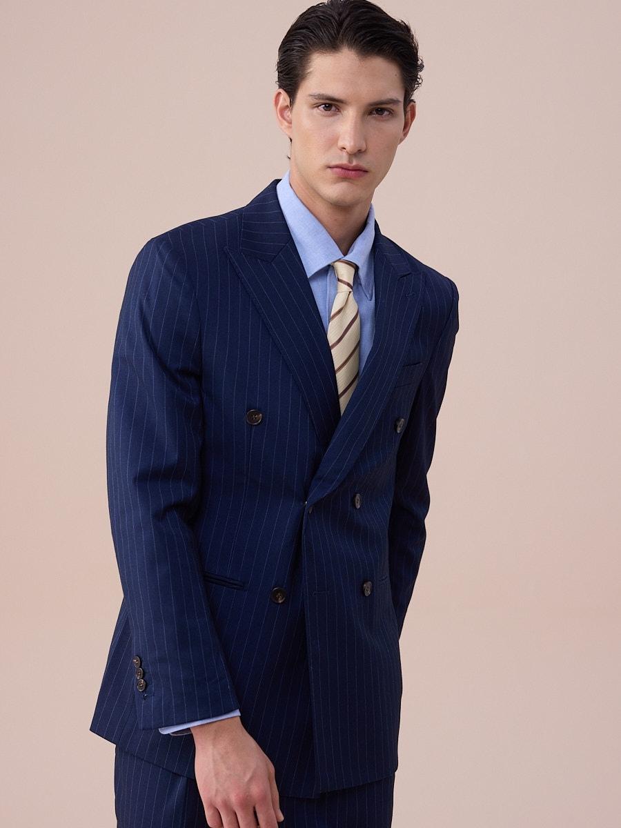 Modena Sartorial Pinstripe Blue Suit