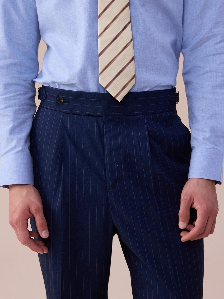 Modena Sartorial Pinstripe Blue Suit