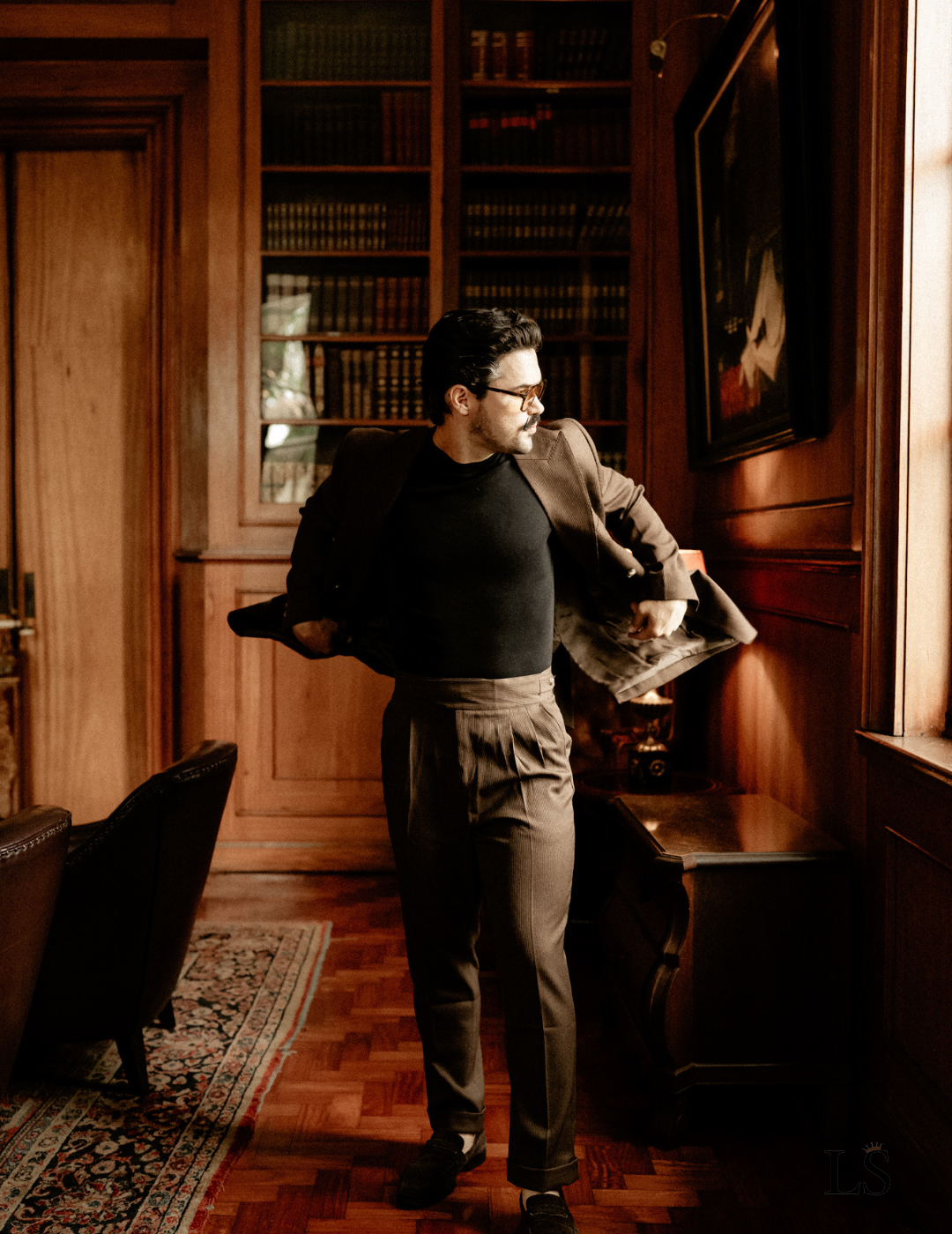 Double-Breasted Italian Suit Marsala