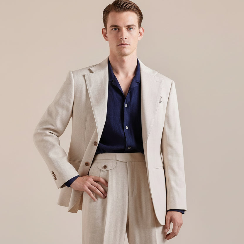 Napoli High Waisted Linen Gurkha Pants
