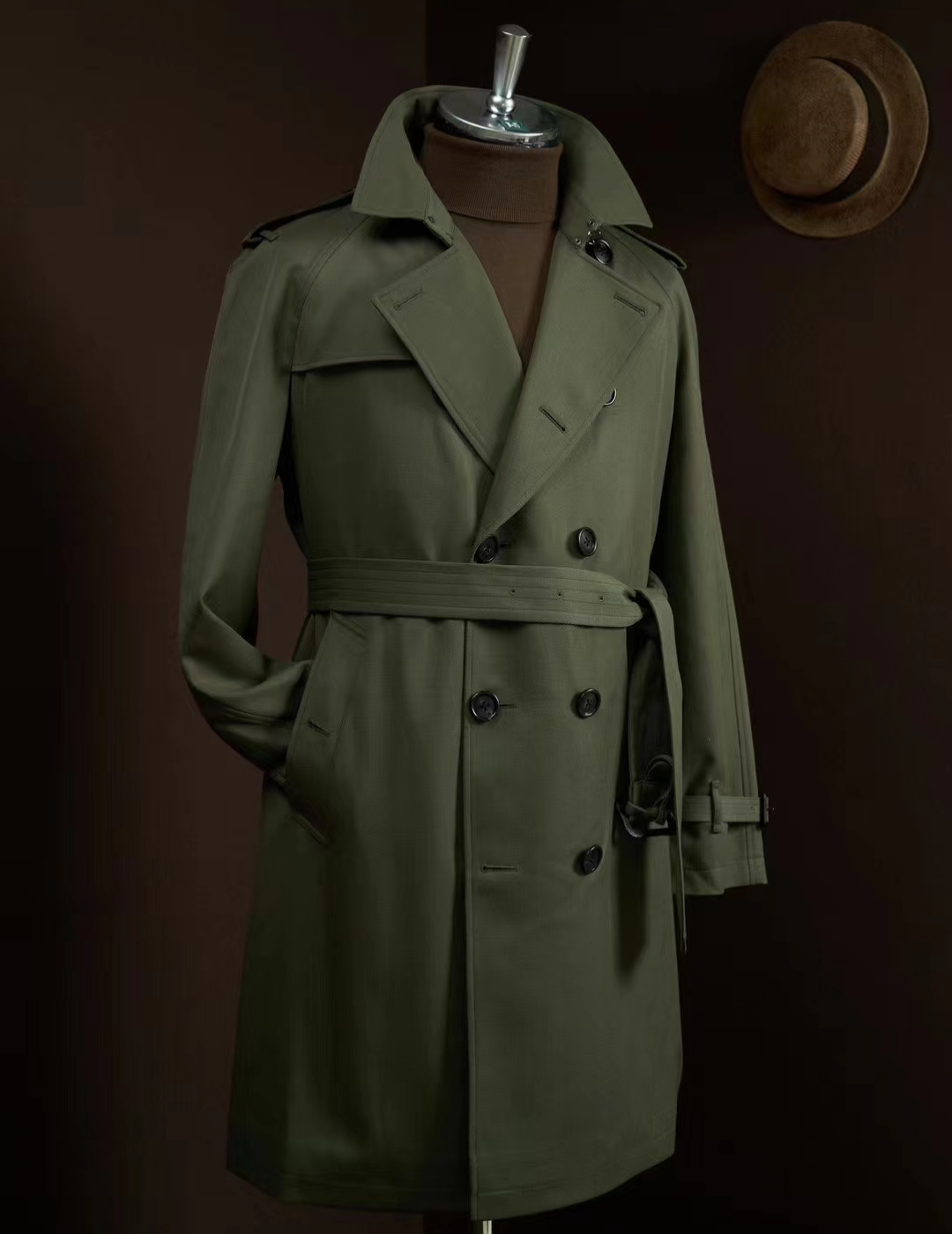 Sobretudo Trench Coat Masculino Romano