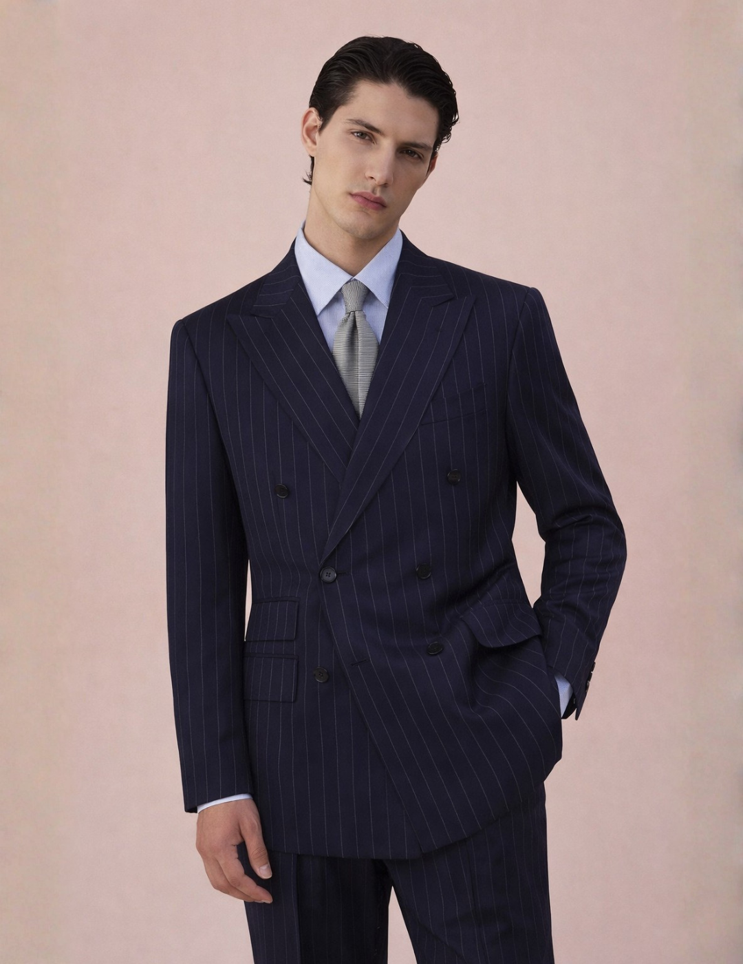 Udine Pinstripe Double-Breasted Suit