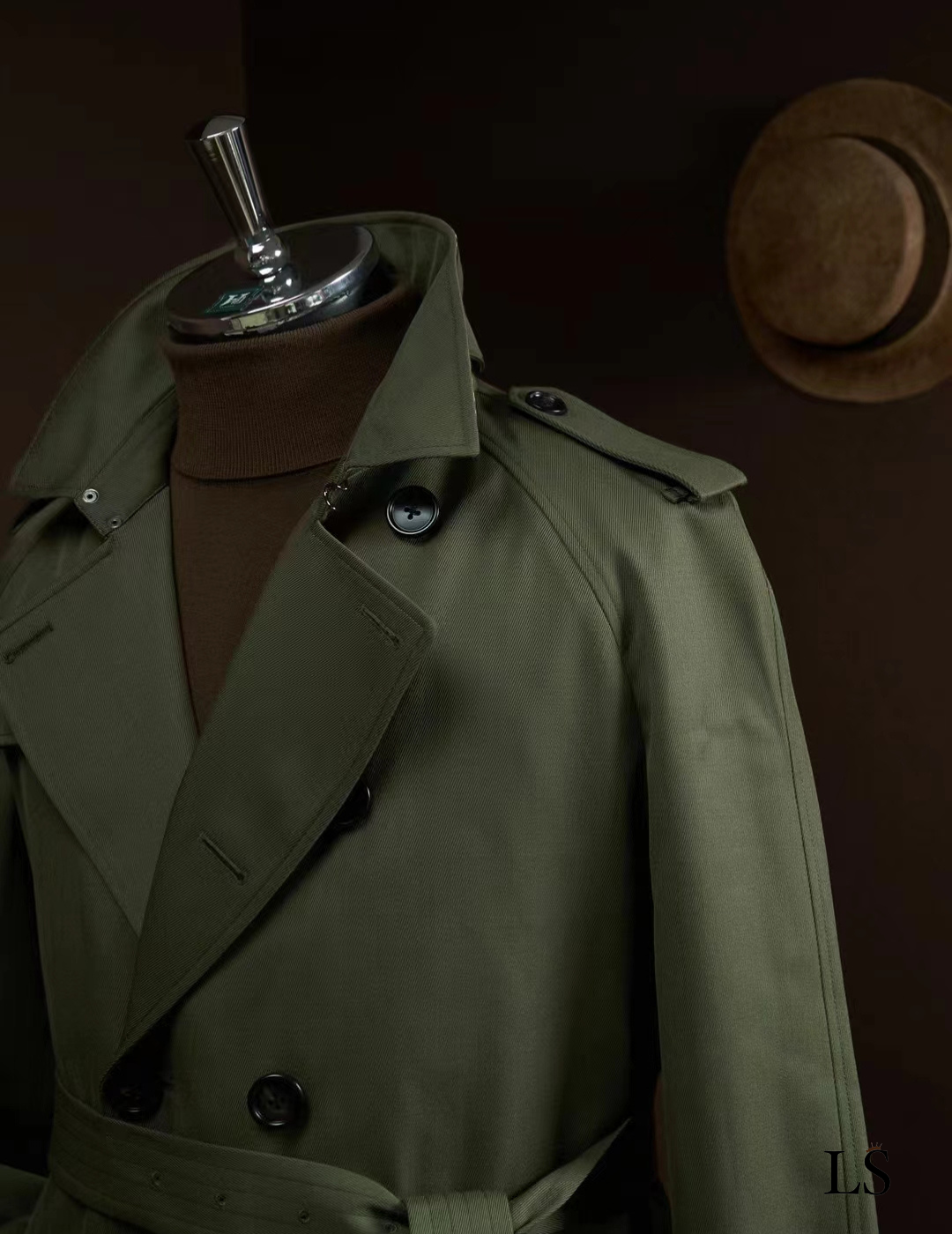 Sobretudo Trench Coat Masculino Romano