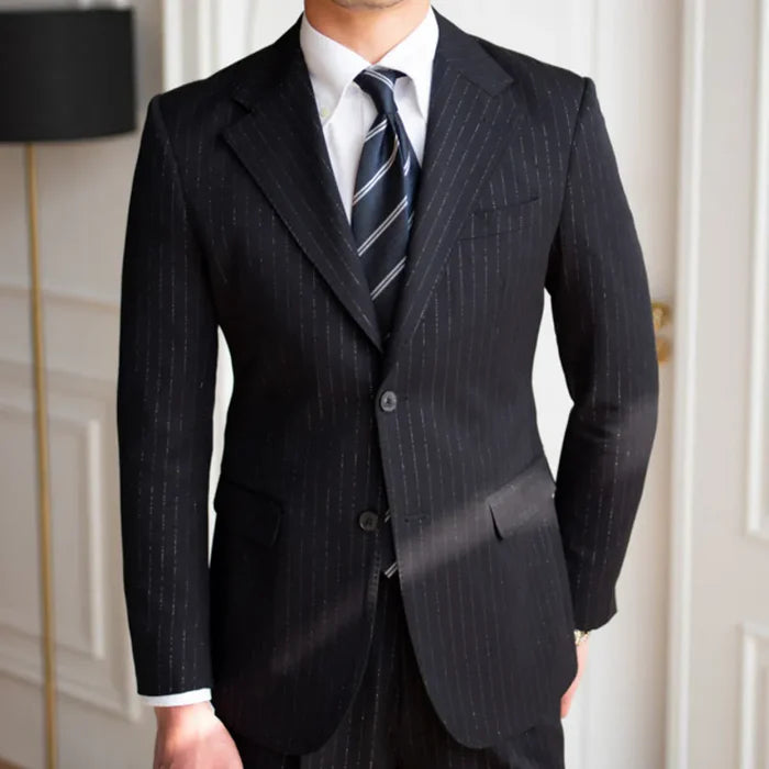 Blazer Masculino risca de giz dois botões LS037