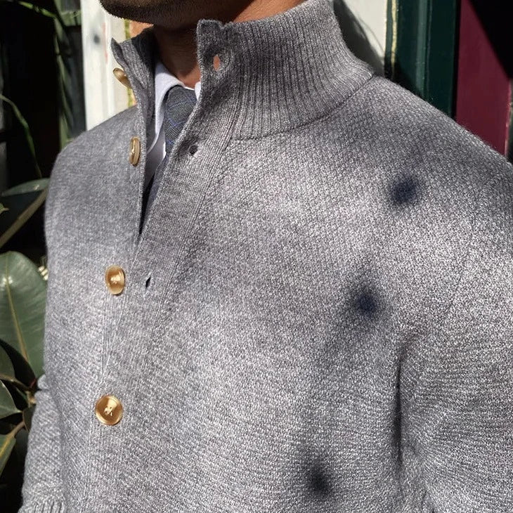 Cardigan Inglês com Bolsos Frontais