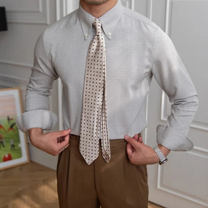 Camisa Social Masculina Colarinho Americano Looped LS044