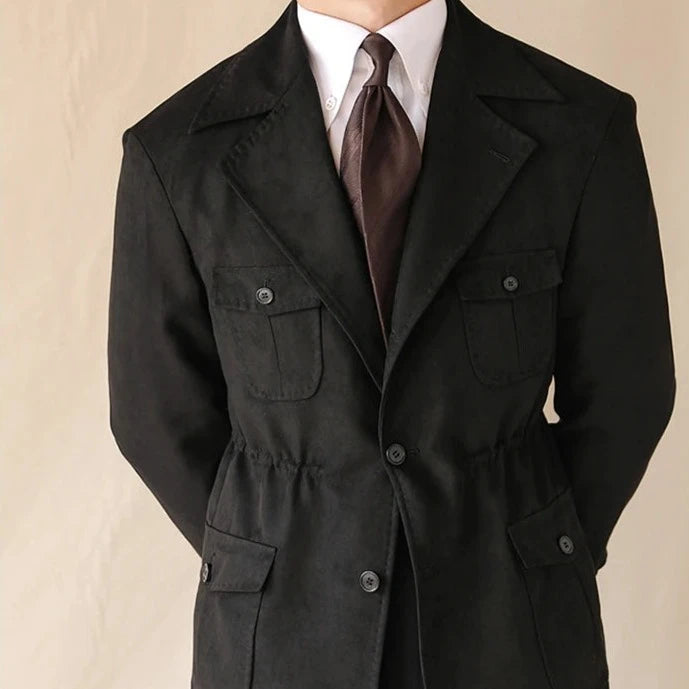 Jaqueta Safari Lapela Outwear
