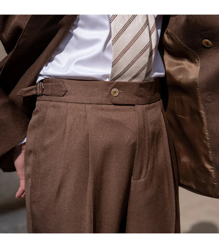 Terno masculino slim fit com sobreposição e detalhe de laço LS006