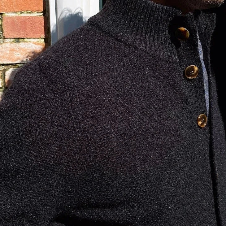 Cardigan Inglês com Bolsos Frontais